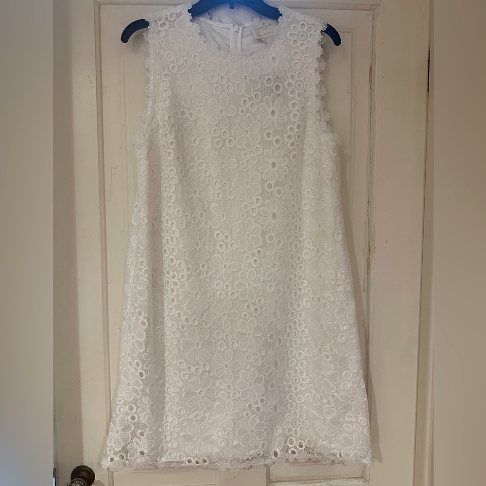 Kate Spade Shore Thing Aline Shift Dress White 12 Brand New